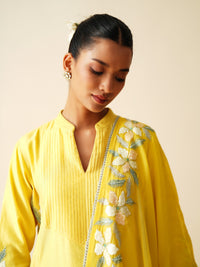 Designer Yellow Chanderi Silk Suit for Women