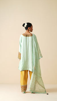 Designer Mul Chanderi Ethnic Suit with Embroidered Cotton Silk Salwar