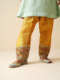 Designer Mul Chanderi Ethnic Suit with Embroidered Cotton Silk Salwar