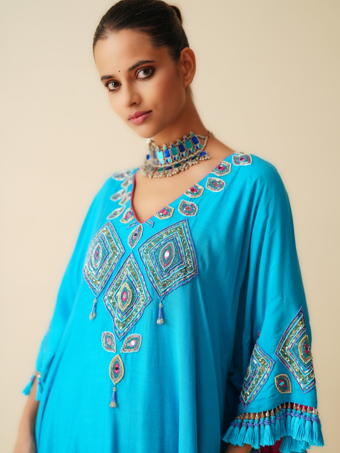 Firozi Designer Ethnic Wear Kaftan Suit for Women