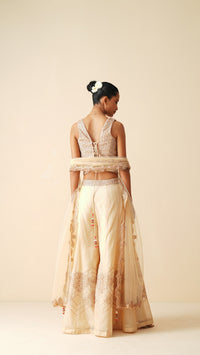 Sharara Set with Strappy Blouse & Dupatta