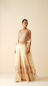 Sharara Set with Strappy Blouse & Dupatta