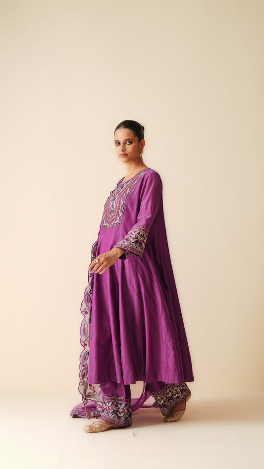 Ethnic Wear Suit Set with Embroidered Dupatta