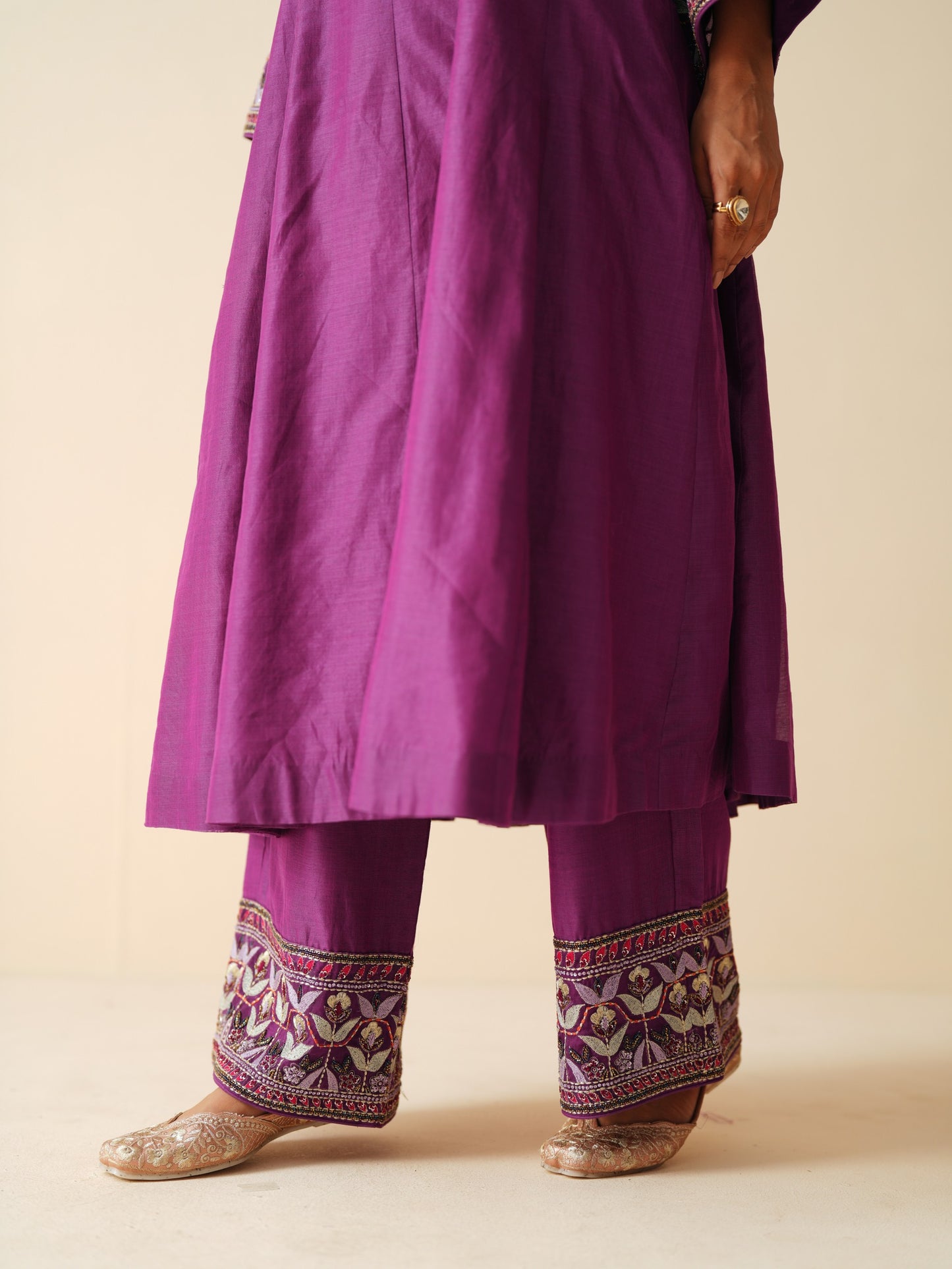 Ethnic Wear Suit Set with Embroidered Dupatta