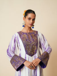 Phiran Style Ethnic Set with Organza Dupatta