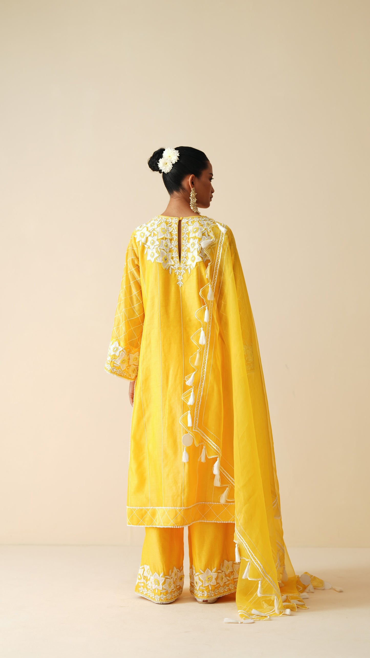 Traditional Yellow Chanderi Silk Suit for Women