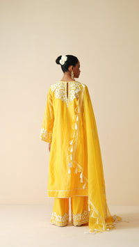 Traditional Yellow Chanderi Silk Suit for Women