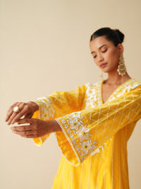 Traditional Yellow Chanderi Silk Suit for Women