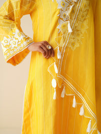 Traditional Yellow Chanderi Silk Suit for Women
