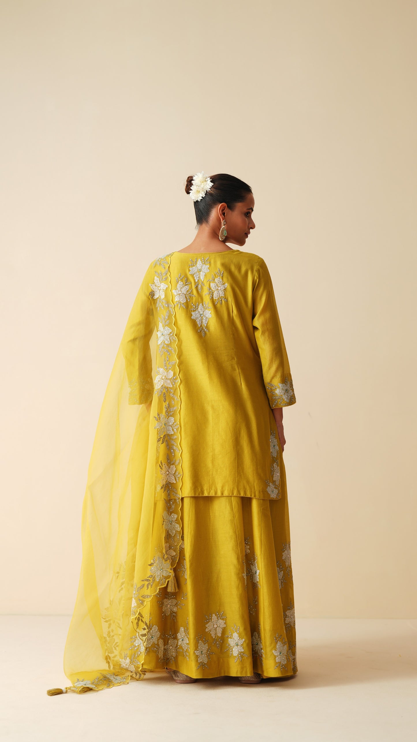 Designer Mehndi Green Pure Sharara Set with Dupatta